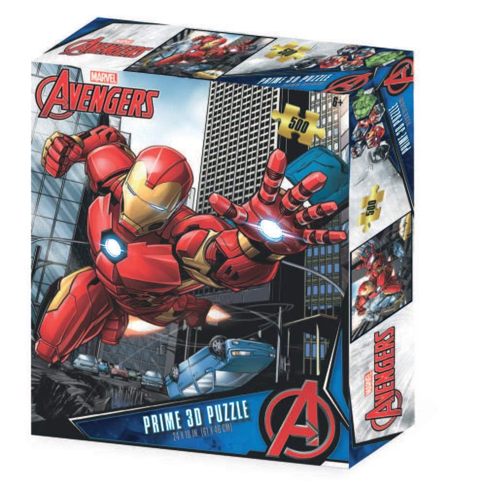 Grandi Giochi Marvel Avengers Iron Man Horizontal Lenticular Puzzle with 500 Pieces Included and 3D-PUA04000 Effect Box PUA04000
