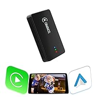 Wireless CarPlay Adapter & Android Auto Wireless Adapter, Car Play with Netflix YouTube Disney+ Prime Video, Converts Wired to Wireless,USB Dongle for Factory Wired CarPlay Cars