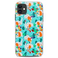 TPU Case Compatible for iPhone 14 Pro Design Rainbow Flexible Animal Clear Adorable Slim fit Soft Baby Elephant Cute Print Silicone Lightweight