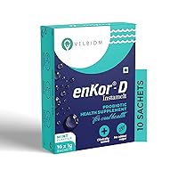 BKL EnKor-D Immunity Boosting Daily Probiotic for Oral Health Prevents Sore Throat, Cough, Oral Infections Prevents Bad Breath for Men and Women Clinically Tested - 10 Sachets Pack, Mint Flavour