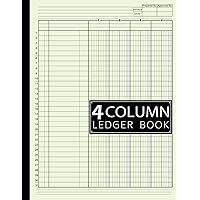 4 Column Ledger Book: Large Simple Four Column for Bookkeeping and Accounting | Log Book for Small Business and Personal Use