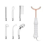 Hi Frequency Facial Care Tool Skin Tonning Device with 7 Electrode Tubes 2 Colors Options Elitzia ETSC640N (Orange)