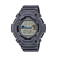 Casio Tide Graph Moon Phase Men's Sports Watch w/Illuminator (Model WS-1300H-8AV Gray)