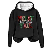 Womens Oversized Sweatshirts Christmas Fashion Hoodies Teen Girls Long Sleeve Fleece Crewneck Pullover Holiday Tops