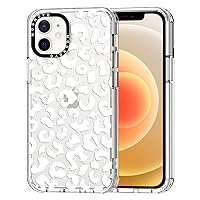 MOSNOVO for iPhone 12 Mini Case, [Buffertech 6.6 ft Drop Impact] [Anti Peel Off] Clear Shockproof TPU Protective Bumper Phone Cases Cover with White Leopard Print Design for iPhone 12 Mini