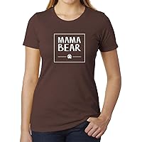 Mama Bear with Bear Paw Buffalo Plaid Woman's Graphic T-Shirts- Cute mom Shirts