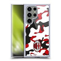 Officially Licensed AC Milan Camouflage Crest Patterns Soft Gel Case Compatible with Samsung Galaxy S24 Ultra 5G and Compatible with MagSafe Accessories