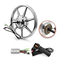 L-faster 36v 350w 16 Inch Electric Bicycle Rear Drive Hub Brushless Gear Motor Wheel Kit Throttle Handle kit (36V 350W with tire)