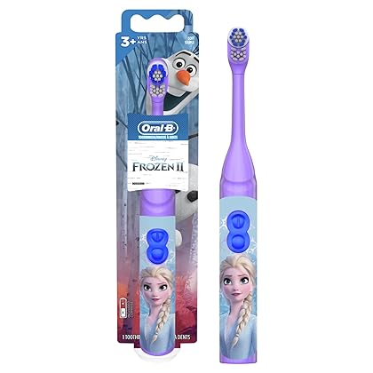 Oral-B Kids Battery Power Electric Toothbrush Featuring Disney's Frozen for Children and Toddlers age 3+, Soft (Characters May Vary)