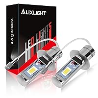 H3 LED Fog Light DRL Bulbs, 3000 Lumens Extremely Bright Bulbs Replacement for Cars, Trucks, 6000K Xenon White