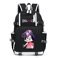 Anime Oshi No Ko Backpack Shoulder Bag Bookbag School Bag Daypack Satchel Laptop Bag Color Black13