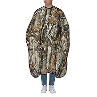 55x66 Inch Salon Cape With Snap Closure Mossy-Tree-Camo-Leaf Adult Hair Cutting Cape Barber Cape