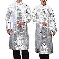 Welding Apron Aluminized Heat Resistant Apron Protective Coat Safety Suit