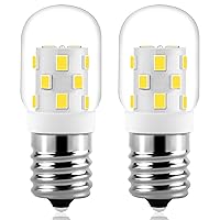 AMI PARTS E17 LED Light Bulb 3W 380LM 6000K Daylight White, 8206232A 40 Watt Appliance Bulb Incandescent Equivalent,for Microwave Light Bulbs Under Hood Refrigerators Oven (2 Packs)