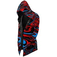 Men's Printed Velvet Thickened Long Jacket Men's Casual Large Size Zipper Jacket