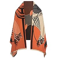 Scarfs for Women Pashmina Silky Shawl Wrap for Evening Dressing Blanket Open Front Poncho Cape…