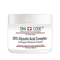Anti-Aging 20% Glycolic Acid Complex Collagen Reubild Cream w/Argireline,Matrixyl 3000, CoQ10 (8 OZ)