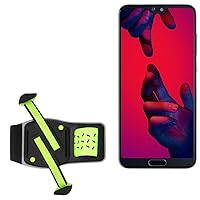 BoxWave Holster Compatible with Huawei P20 Pro - FlexSport Armband, Adjustable Armband for Workout and Running - Stark Green