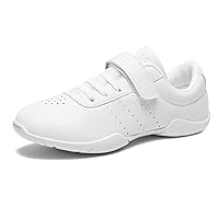 LANDHIKER Girls Cheer Shoes White Cheerleading Shoes Dance Athletic Training Tennis Breathable Youth Dancing Lightweight Competition Comfortable Cheer Sneakers