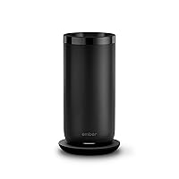 Ember Tumbler, Temperature Control Travel Mug, Stainless Steel, App-Controlled Heated Coffee Mug with 3-Hour Battery Life, Black, 16 Oz