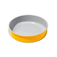 Caraway Non-Stick Ceramic 9” Circle Pan - Naturally Slick Ceramic Coating - Non-Toxic, PTFE & PFOA Free - Perfect for Birthday Cakes, Tartes, & More - Marigold