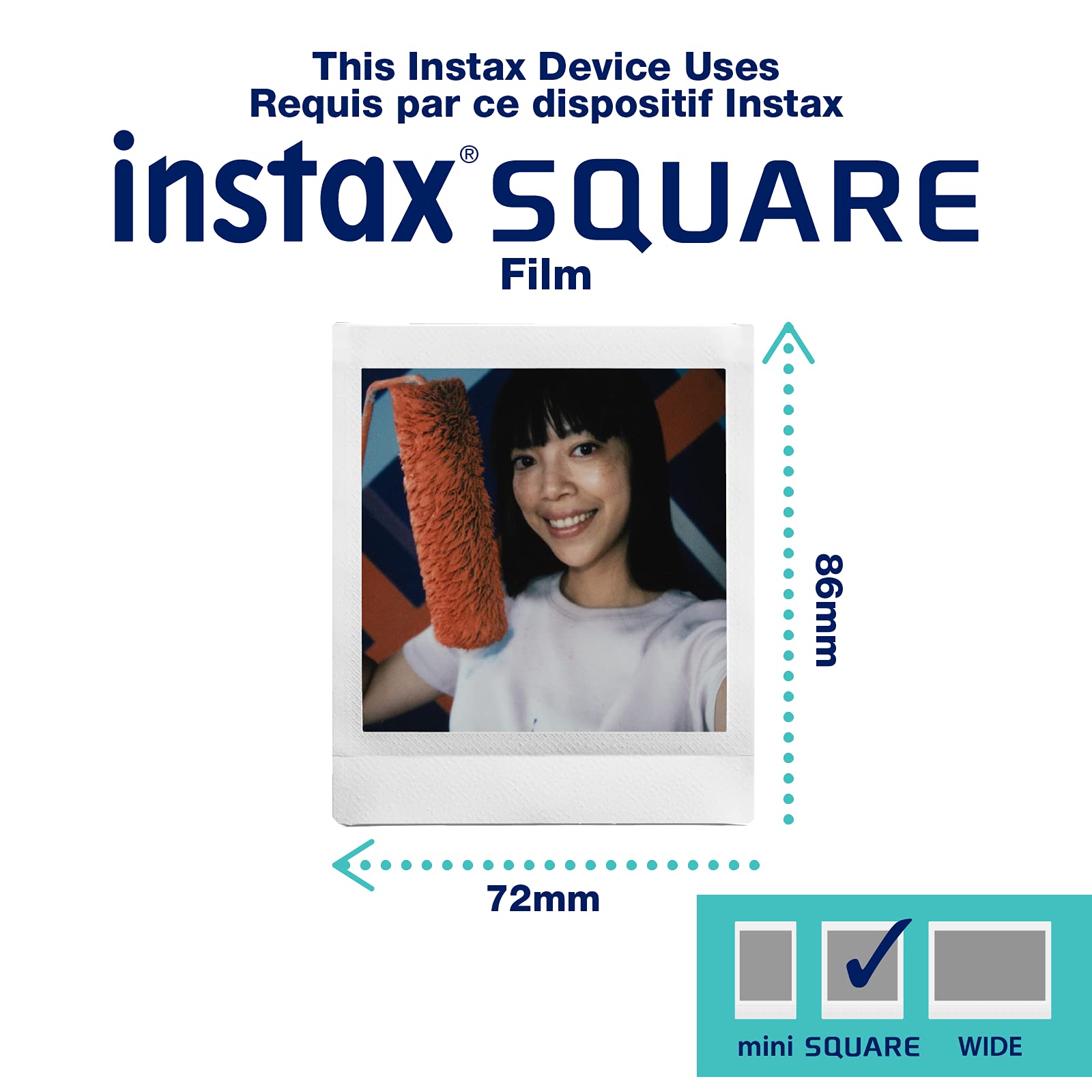 Fujifilm Instax Square Link Smartphone Printer- Ash White