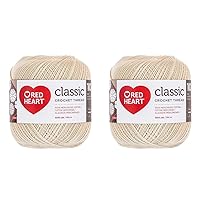 Red Heart Crochet Thread Yarn, 1000 Yards, Special (Pack of 2)