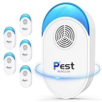 Upgraded Ultrasonic Pest Repeller 6 Packs, 2024 Indoor Mosquito Repellent, for Mouse, Rodent, Roach, Bugs, Mice, Spider, Electronic Plug in Pest Control for House, Garage, Warehouse, Hotel