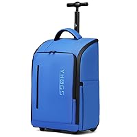 Rolling Backpack, Waterproof Backpack with Wheels for Business Commuter, Carry on Backpack with Laptop Compartment, Fit 15.6/17 Inch Laptop, Wheeled Backpack for Adults