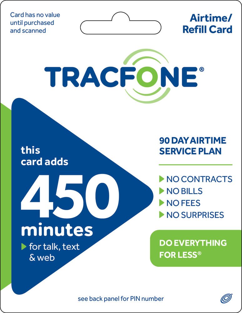 Tracfone 450 Minutes and 90 Days of Service