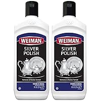 Weiman Silver Polish and Cleaner - 8 Ounce - Clean Shine and Polish Safe Protective Prevent Tarnish- Pack of 2