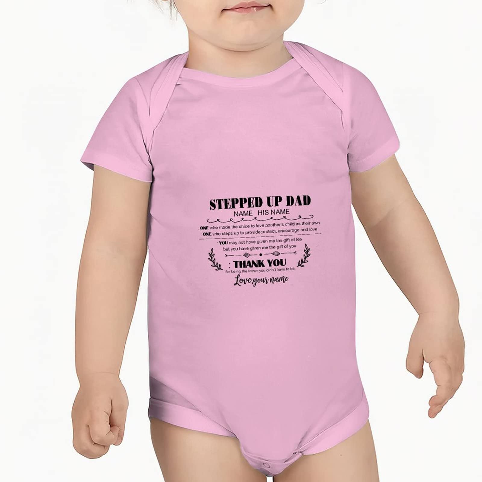 Baby Bodysuits Cotton Flexible Sleep And Play For Newborn Baby Pink Girl Infant One-Piece Short-Sleeve Gender Reveal Gifts