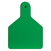Z Tags 25 Count 1-Piece Blank Tags for Calves, Green