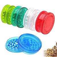 Plastic Herb Grinder Magnetic 60mm Shark Tooth with Storage Compartment Assorted Random Colours