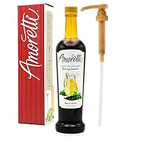 Amoretti - Green Tea Lemonade Beverage Infusion - Drink Mix & Water Enhancer with Pump for Flavoring Cocktails, Waters, Teas, and other Beverages, 94 Servings Per Bottle (750 ml), Preservative Free