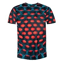 3D Spray Print Tee for Men and Teens (Color : Multi, Size : X-Small)