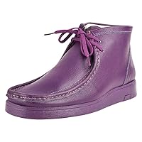 LIBERTYZENO Mens Prom Shoes - HAMARA JOE Mens Desert Boot Genuine Leather Moccasin Toe Lace Up Casual Chukka Boot Shoes