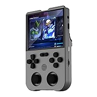 XU10 Retro Handheld Game Consoles, 3.5 inch IPS Screen, XU10 with a 64G Card Pre-Loaded 8000 Games, Support 20+ Kinds of Games Formats, with 3000 mAh Battery Life 6-8 Hours Dark Gray