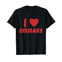 I Love Heart Cougars And Mature Sexy Women T-Shirt