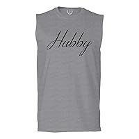 VICES AND VIRTUES Letter Printed Hubby Couple Wedding Wifey Matching Groom Men's Muscle Tank Sleeveles t Shirt