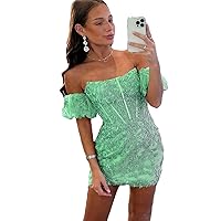 Women's Lace Applique Bodycon Homecoming Dresses Short 2024 Tight Lace Junior Party Gown with Detachable Sleeve