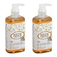 Hand Wash Liquid, Orange Blossom Honey 8 Oz by South Of France Soaps (Pack of 2)