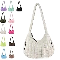 Quilted Tote Puffer Bag Crossbody Bags for Women Trendy Shoulder Handbag Purse Small Cute Lightweight Large Capacity