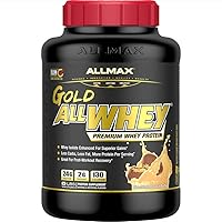 ALLMAX Gold ALLWHEY, Peanut Butter - 5 lb - 24 Grams of Protein Per Scoop - Gluten Free, Low Carb & Low Sugar - Approx. 71 Servings