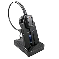 Wireless Headset Compatible with Polycom VVX 101, VVX 201, VVX 301, VVX 311, VVX 401, VVX 411, VVX 501, VVX 601 Phone with Remote Answering Cord(Explorer)