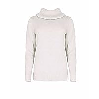Nautica Women's Soft Knitted Turtle Neck Long Sleeve Semi Fitted Sweater