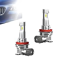 2 PCS H11/H8/H9 Car LED Front Light, Super Bright Car LED Bulbs Kits, White Light Fog Light, Aluminum High Beam, Universal Automobile IP65 Waterproof Bulbs Replacement