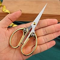 5inch All Stainless Steel Office Scissors,Ultra Sharp Blade Shears,Sturdy Sharp Scissors for Office Home School Sewing Fabric Craft Supplies Multipurpose Scissors Gold(SC0005-GOLD-S)