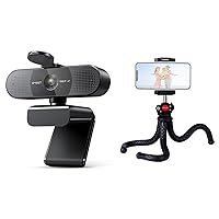 EMEET C960 AF Webcam with Flexible Tripod, Autofocus and 1080P HD, 73° View Angle, Computer Camera w/Privacy Cover, Plug and Play USB Webcam for Video Calling/Zoom/Skype/Teams/Webex