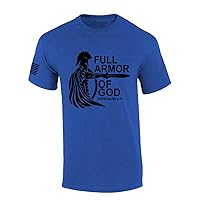 Put On The Full Armor of God Ephesians 6:11 Bible Scripture Mens Christian Tshirt Jesus Short Sleeve T-Shirt Graphic Tee
